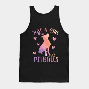Just a girl who loves pitbulls Tank Top